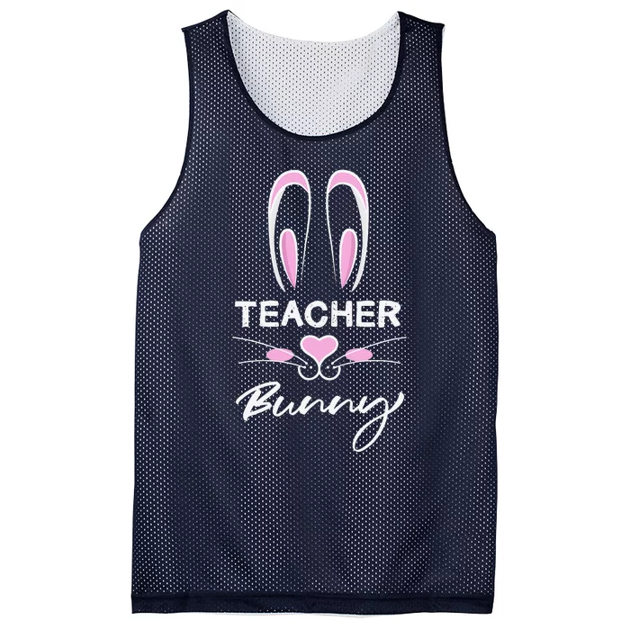 Teacher Bunny Rabbit Ears Easter School Break Mesh Reversible Basketball Jersey Tank