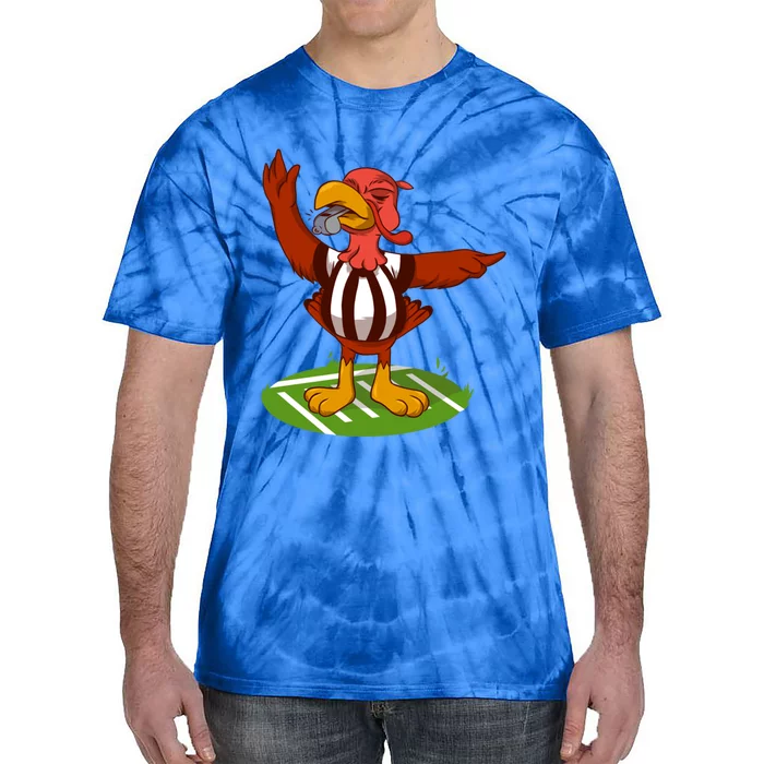 Turkey Bowl Referee Family Thanksgiving Football Game Meme Gift Tie-Dye T-Shirt