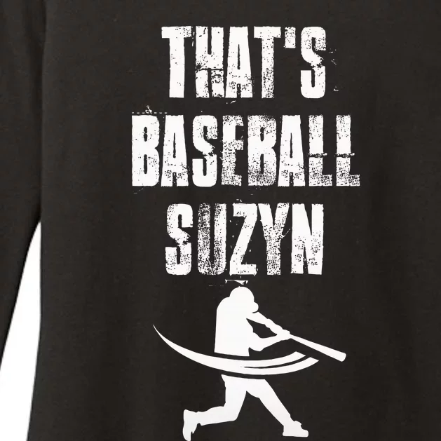 ThatS Baseball Suzyn New York Baseball Lover Womens CVC Long Sleeve Shirt