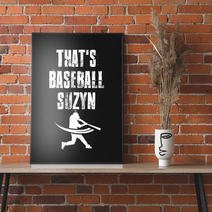 ThatS Baseball Suzyn New York Baseball Lover Poster