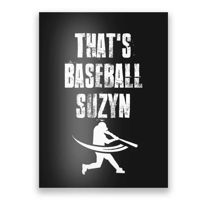 ThatS Baseball Suzyn New York Baseball Lover Poster