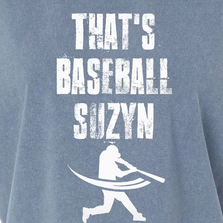 ThatS Baseball Suzyn New York Baseball Lover Garment-Dyed Women's Muscle Tee