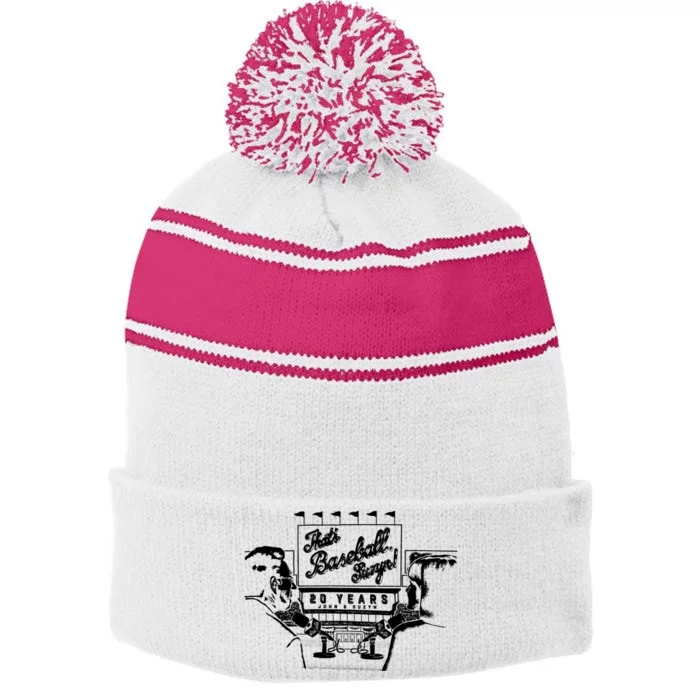 ThatS Baseball Suzyn Stripe Pom Pom Beanie