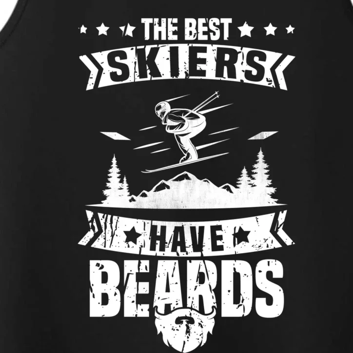 The Best Skiers Have Beards Gift Skier Ski Mountains Skiing Great Gift Performance Tank