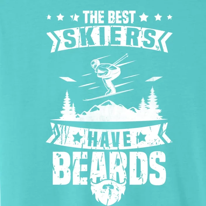 The Best Skiers Have Beards Gift Skier Ski Mountains Skiing Gift ChromaSoft Performance T-Shirt