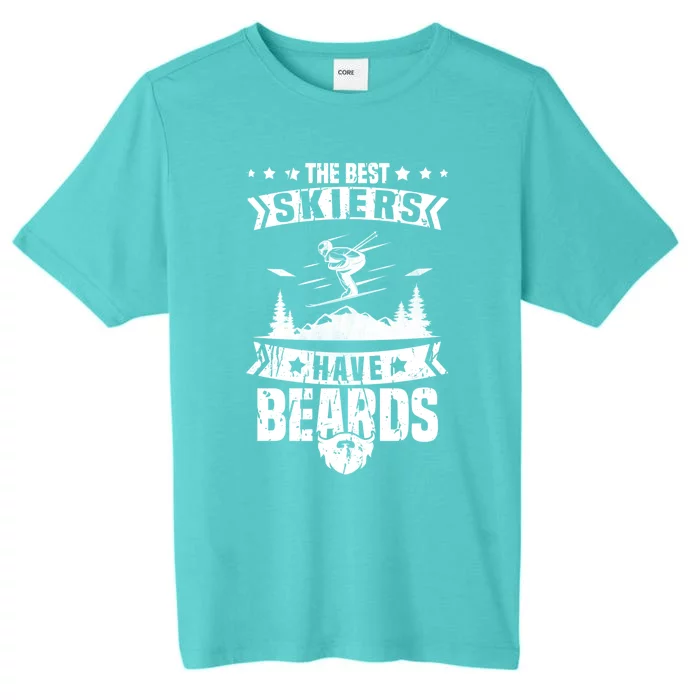 The Best Skiers Have Beards Gift Skier Ski Mountains Skiing Gift ChromaSoft Performance T-Shirt