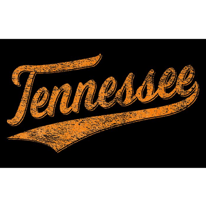 Tennessee Baseball Sports Script Cursive Flag Swoosh Bumper Sticker