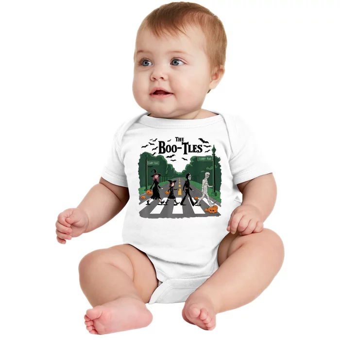 The Bootles Scabby Road Funny Halloween Baby Bodysuit