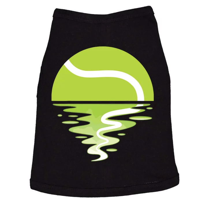 Tennis Ball Sunset Tennis Player Doggie Tank