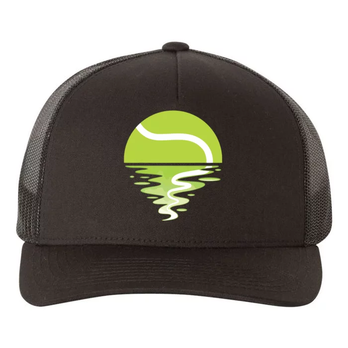 Tennis Ball Sunset Tennis Player Yupoong Adult 5-Panel Trucker Hat