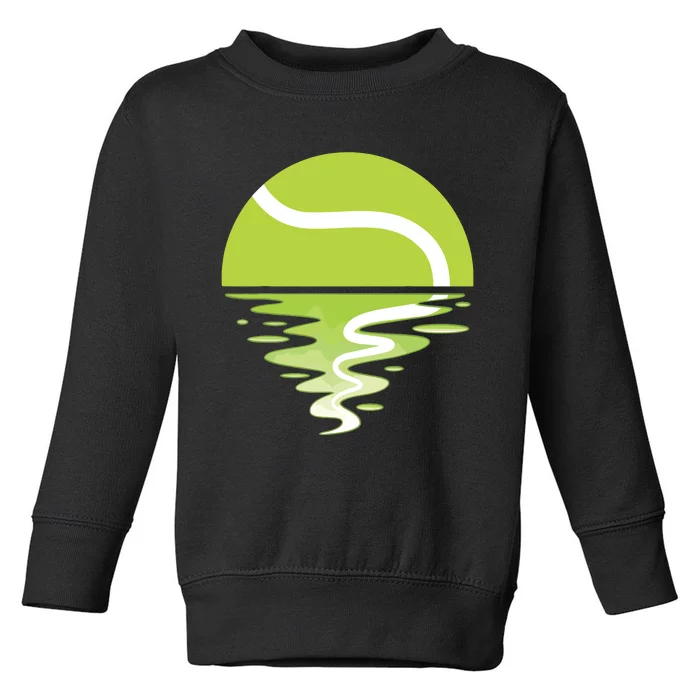 Tennis Ball Sunset Tennis Player Toddler Sweatshirt