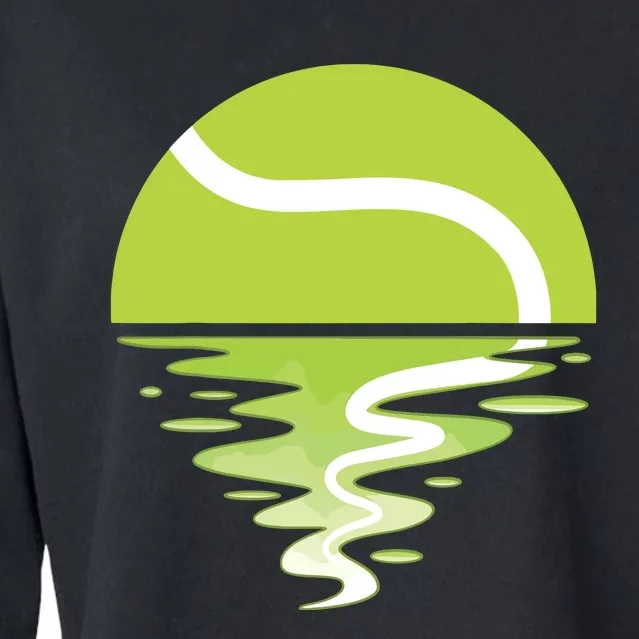 Tennis Ball Sunset Tennis Player Cropped Pullover Crew