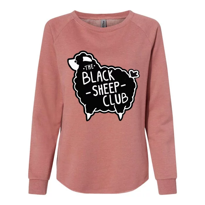 The Black S.H.E.E.P Club Squad Funny Sarcastic Womens California Wash Sweatshirt