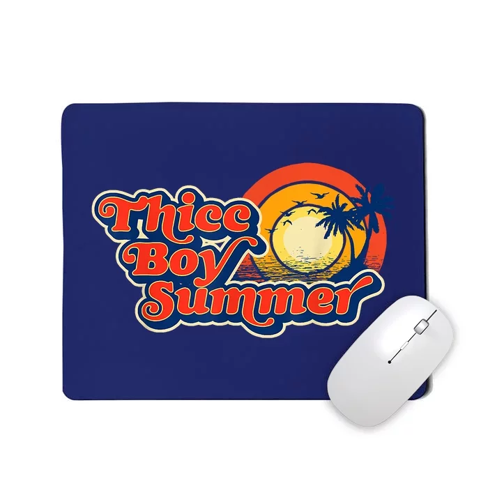 Thicc Boy Summer! Funny Fit2Serve 90s Style Beach Graphic Mousepad