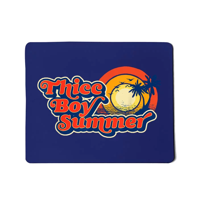 Thicc Boy Summer! Funny Fit2Serve 90s Style Beach Graphic Mousepad