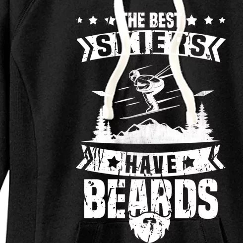 The Best Skiers Have Beards Gift Skier Ski Mountains Skiing Gift Women's Fleece Hoodie