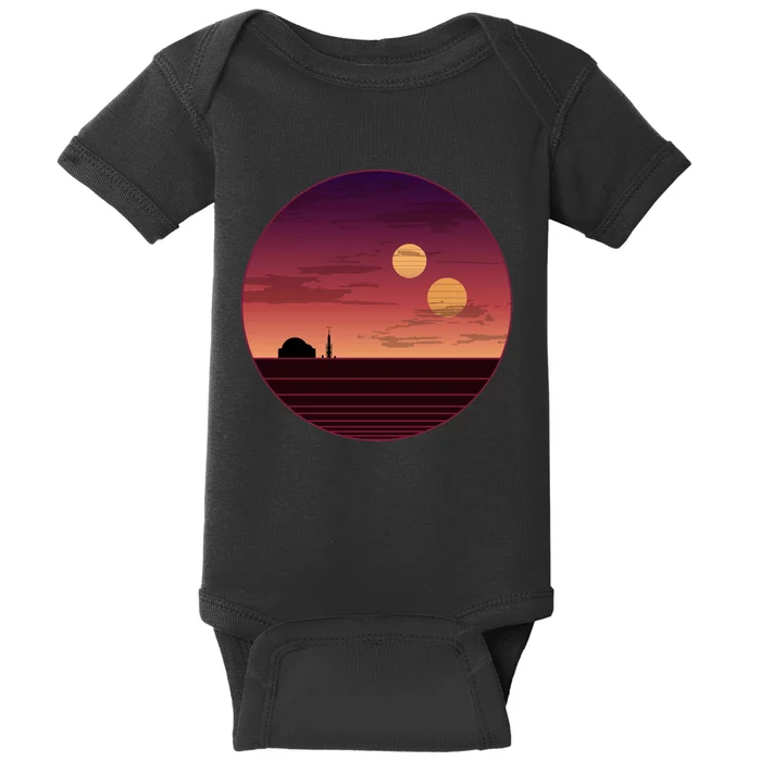 The Binary Sunset Baby Bodysuit