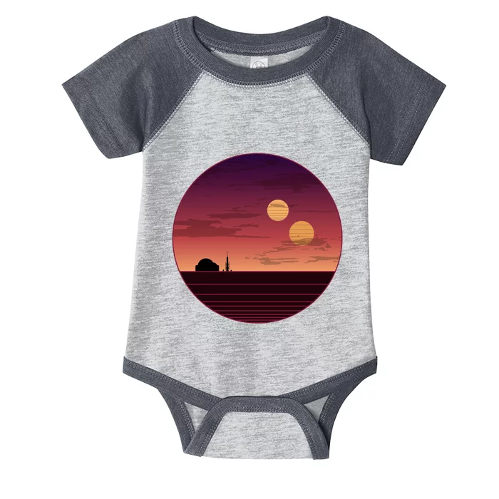 The Binary Sunset Infant Baby Jersey Bodysuit