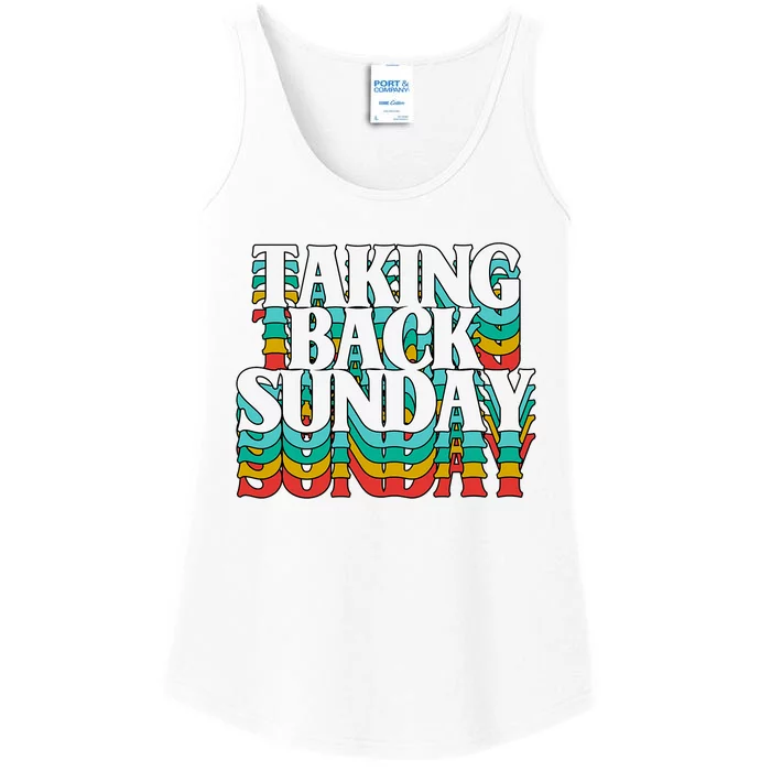 Taking Back Sunday Weekend Funny Retro Ladies Essential Tank