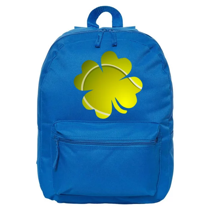 Tennis Ball Shamrock Four Leaf Clover St Patrick's Day Gift 16 in Basic Backpack