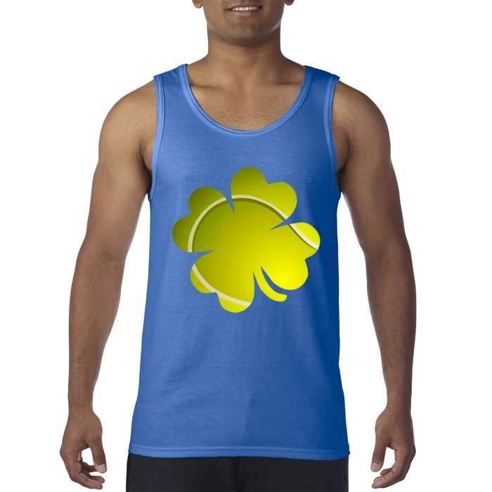 Tennis Ball Shamrock Four Leaf Clover St Patrick's Day Gift Tank Top