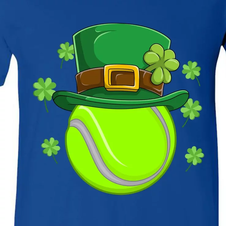 Tennis Ball St Patricks Day Ball Leprechaun Gift V-Neck T-Shirt