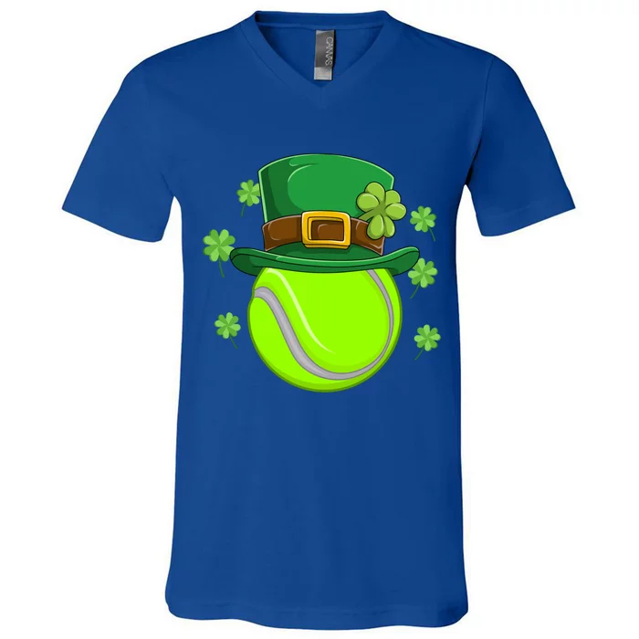 Tennis Ball St Patricks Day Ball Leprechaun Gift V-Neck T-Shirt