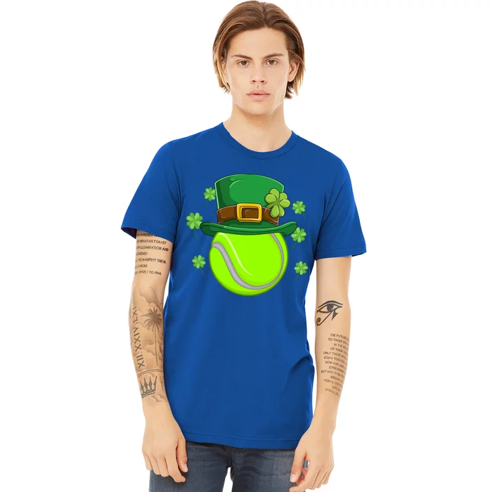 Tennis Ball St Patricks Day Ball Leprechaun Gift Premium T-Shirt