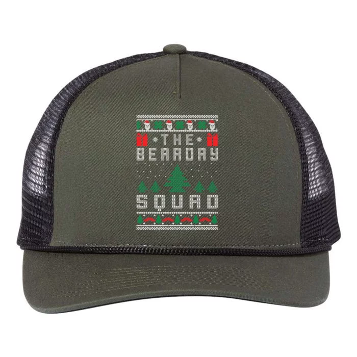 The Bearday Squad Ugly Christmas Retro Rope Trucker Hat Cap