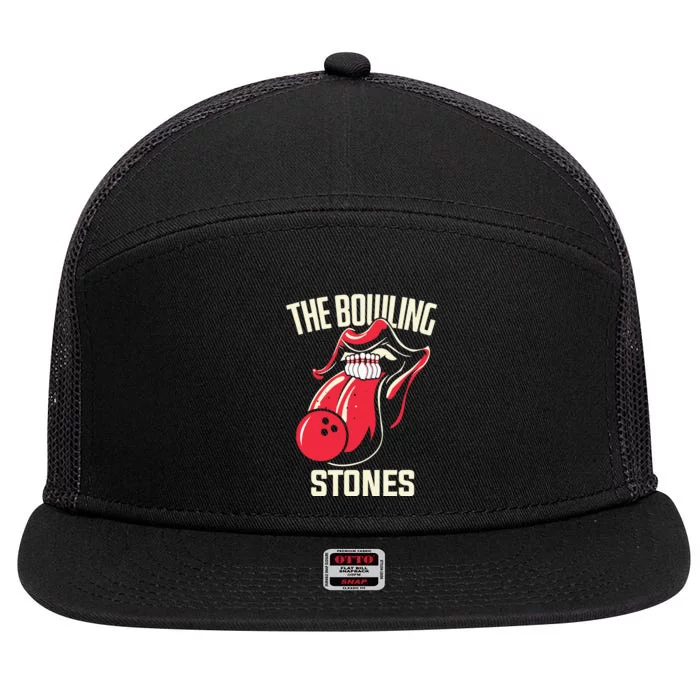 The Bowling Stones Bowling 7 Panel Mesh Trucker Snapback Hat