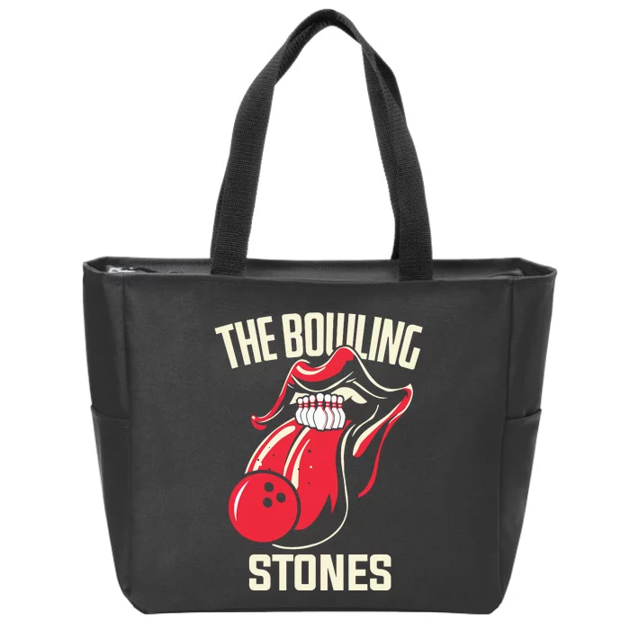 The Bowling Stones Bowling Zip Tote Bag