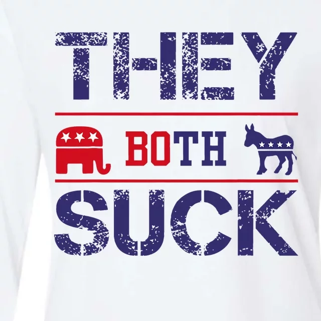 They Both Suck Anti Political Womens Cotton Relaxed Long Sleeve T-Shirt