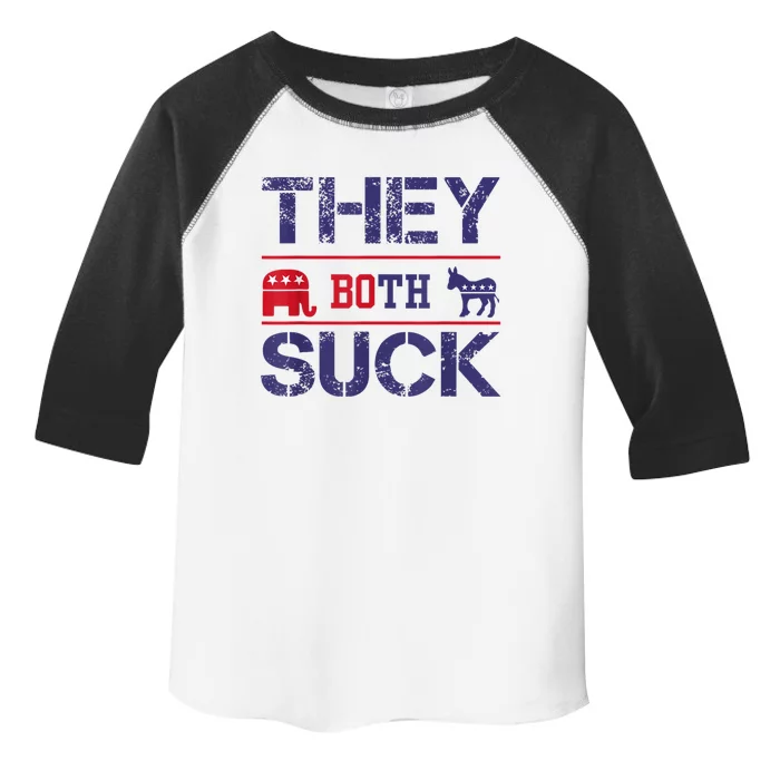 They Both Suck Funny Anti Political Party Libertarian Toddler Fine Jersey T-Shirt