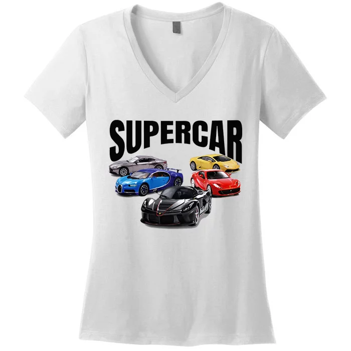 The Best Supercar Racing Fan On The Planet Women's V-Neck T-Shirt