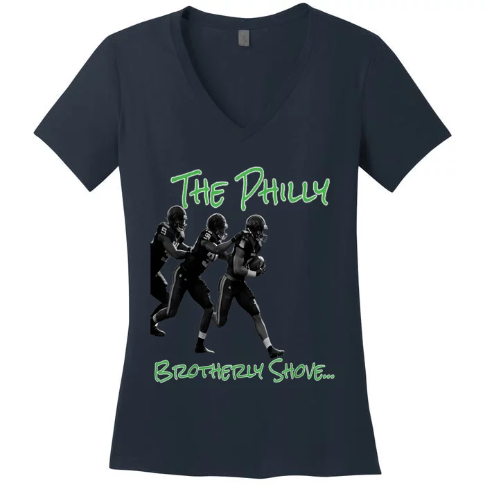 The Brotherly Shove Panfurware Llc Women's V-Neck T-Shirt