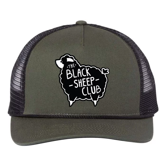 The Black Sheepp Club Squad Funny Sarcastic Tee Retro Rope Trucker Hat Cap