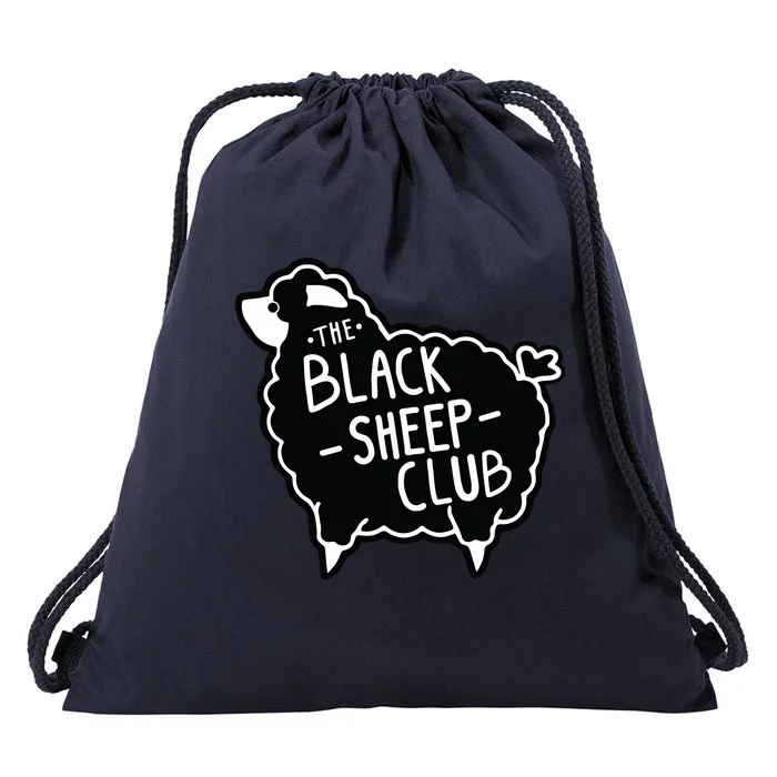 The Black Sheepp Club Squad Funny Sarcastic Tee Drawstring Bag