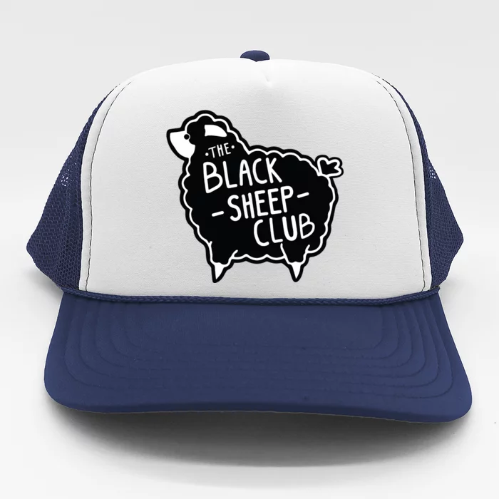 The Black Sheepp Club Squad Funny Sarcastic Tee Trucker Hat