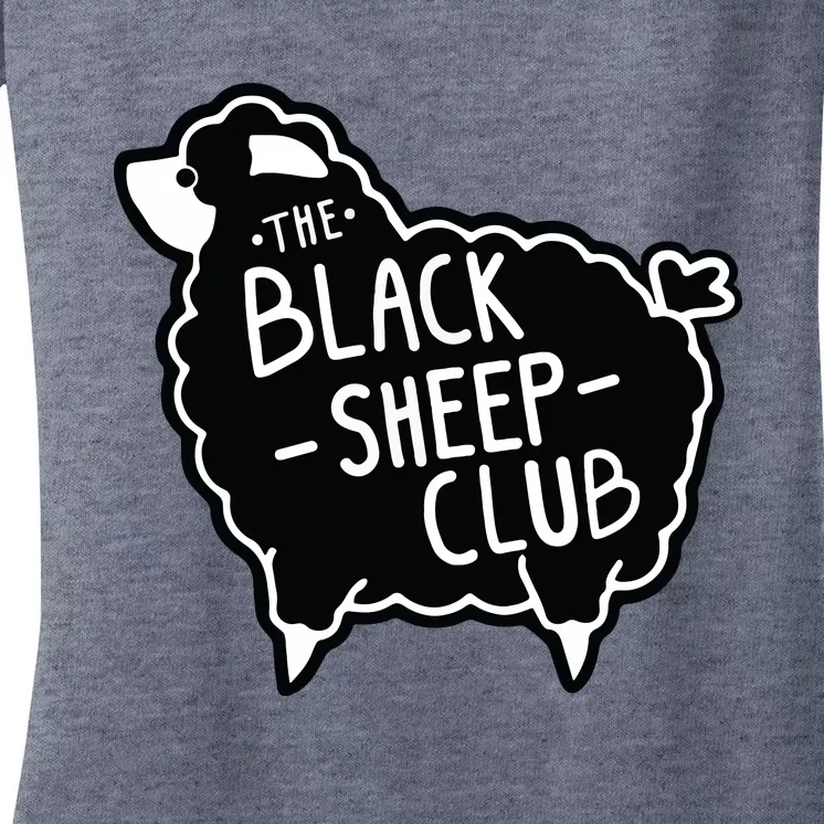 The Black Sheepp Club Squad Funny Sarcastic Tee Women's V-Neck T-Shirt