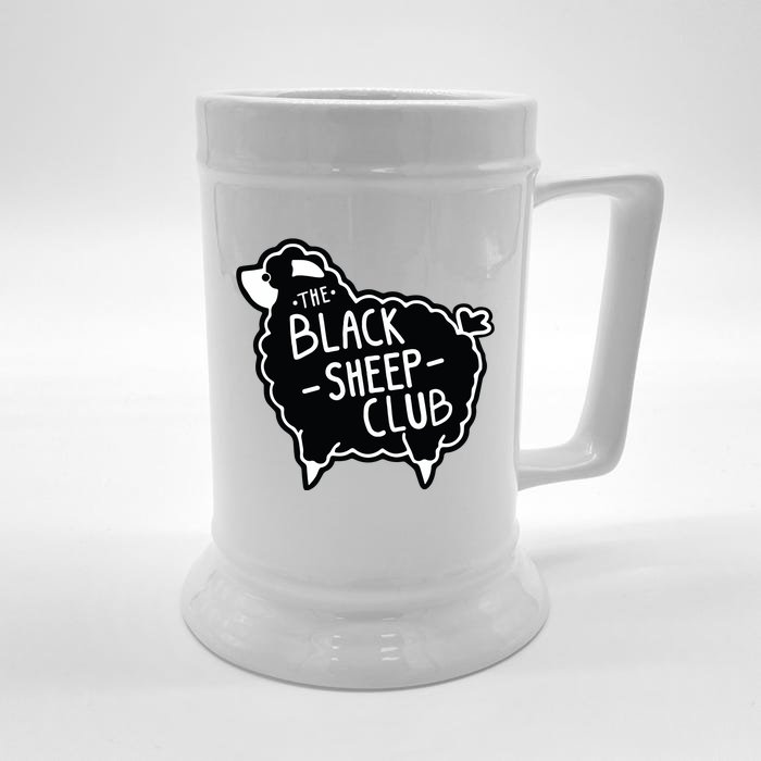 The Black Sheepp Club Squad Funny Sarcastic Tee Front & Back Beer Stein