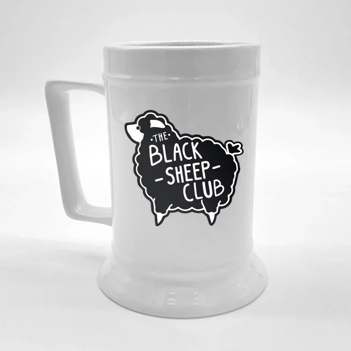 The Black Sheepp Club Squad Funny Sarcastic Tee Front & Back Beer Stein