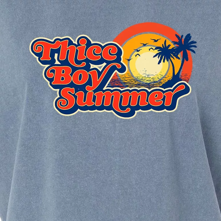 Thicc Boy Summer! Funny Fit2Serve 90s Style Beach Graphic Garment-Dyed Women's Muscle Tee