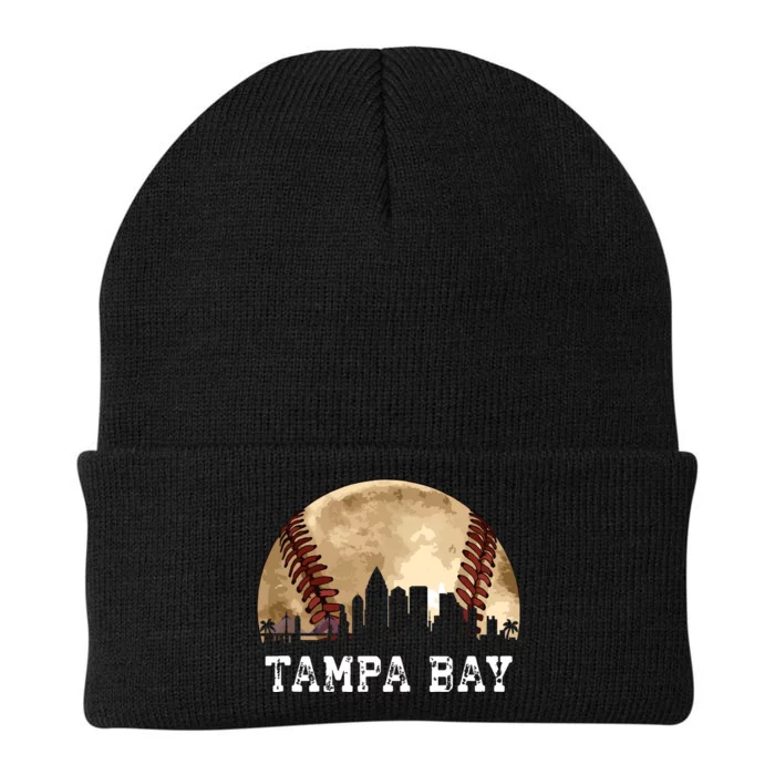 Tampa Bay Skyline City Vintage Baseball Lover Knit Cap Winter Beanie