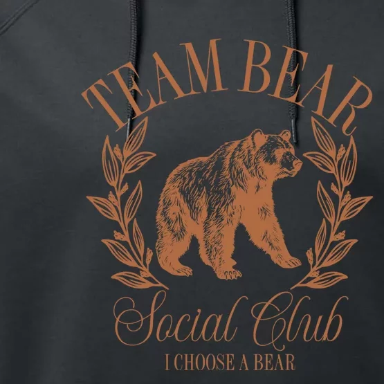 Team Bear Social Club I Choose The Bear Performance Fleece Hoodie