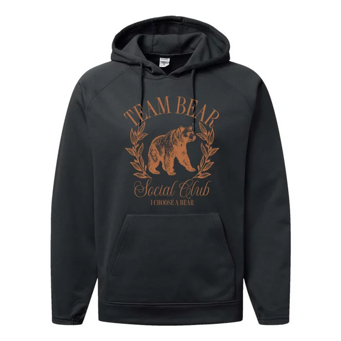 Team Bear Social Club I Choose The Bear Performance Fleece Hoodie