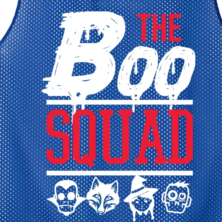 The Boo Squad Not Scary Halloween Ghosts Goblins Monsters Gift Mesh Reversible Basketball Jersey Tank