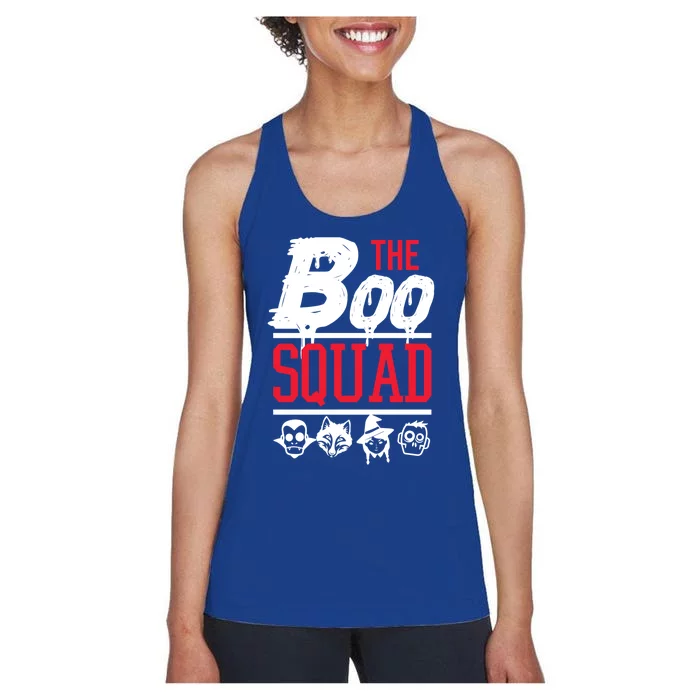 The Boo Squad Not Scary Halloween Ghosts Goblins Monsters Gift Women's Racerback Tank