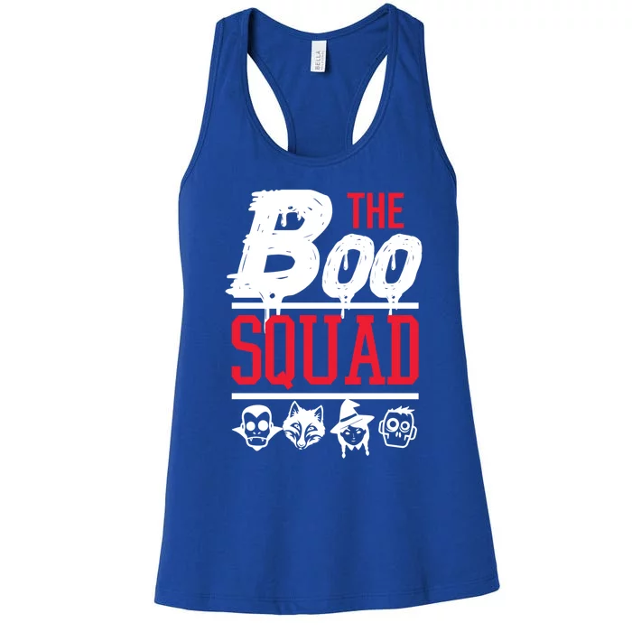 The Boo Squad Not Scary Halloween Ghosts Goblins Monsters Gift Women's Racerback Tank