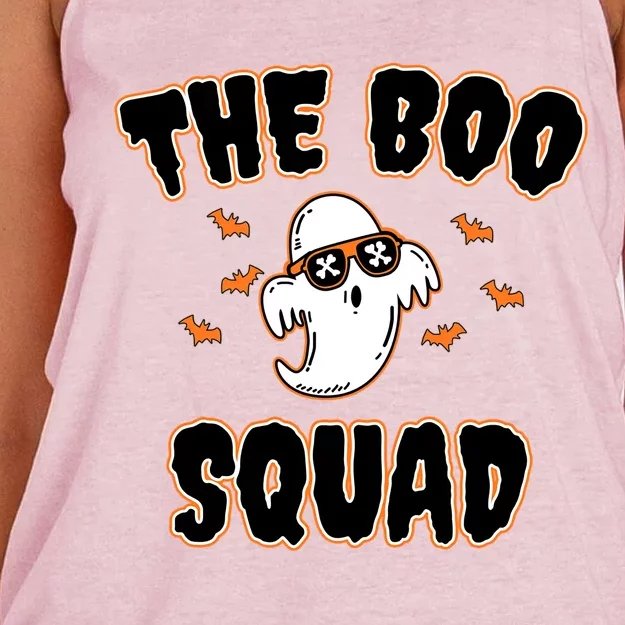 The Boo Squad Funny Halloween Ghost Costume Gift Women's Knotted Racerback Tank