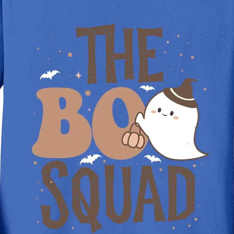 The Boo Squad Halloween Costume Funny Ghost Cool Gift Kids Long Sleeve Shirt